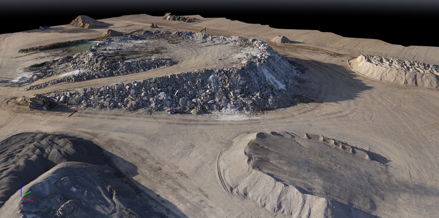 Quarry mapped with drone photogrammetry