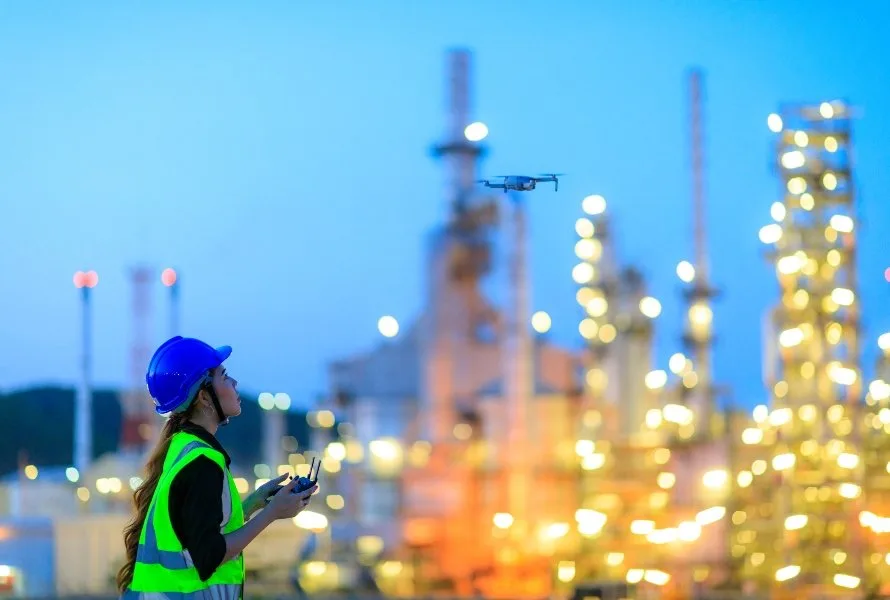 ispezioni centrali energetiche con droni​
