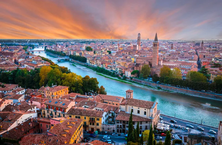 Aerial shooting Verona, drone professional video