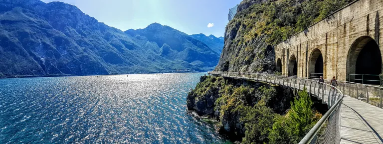drone shooting on Garda lake