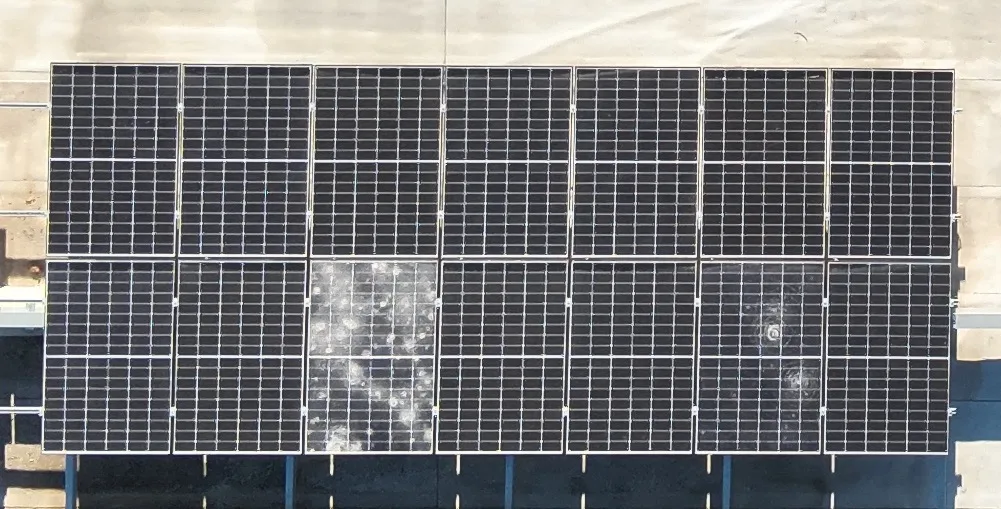 impianto fotovoltaico danneggiato da grandine