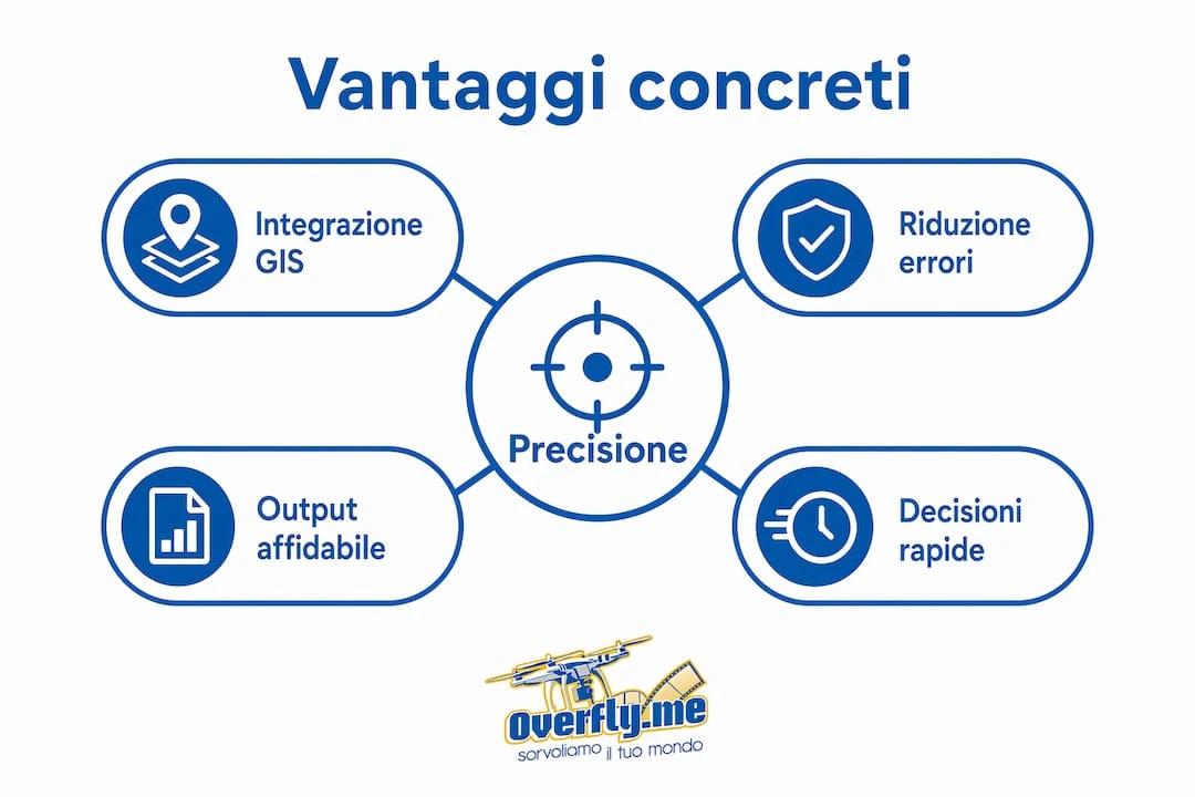 Schema gerarchico dei vantaggi della georeferenziazione